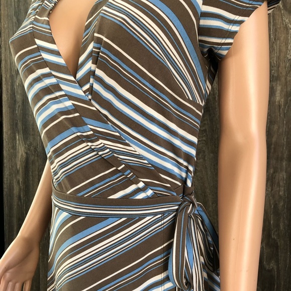 Max & Cleo striped full wrap dress - Picture 3 of 7